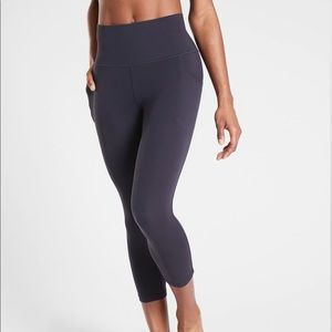 COPY - Athleta Navy Salutation Stash Pocket II Capri
